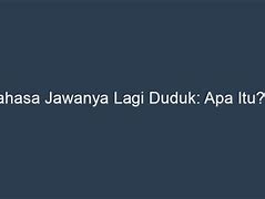 Bahasa Jawanya Satu Minggu